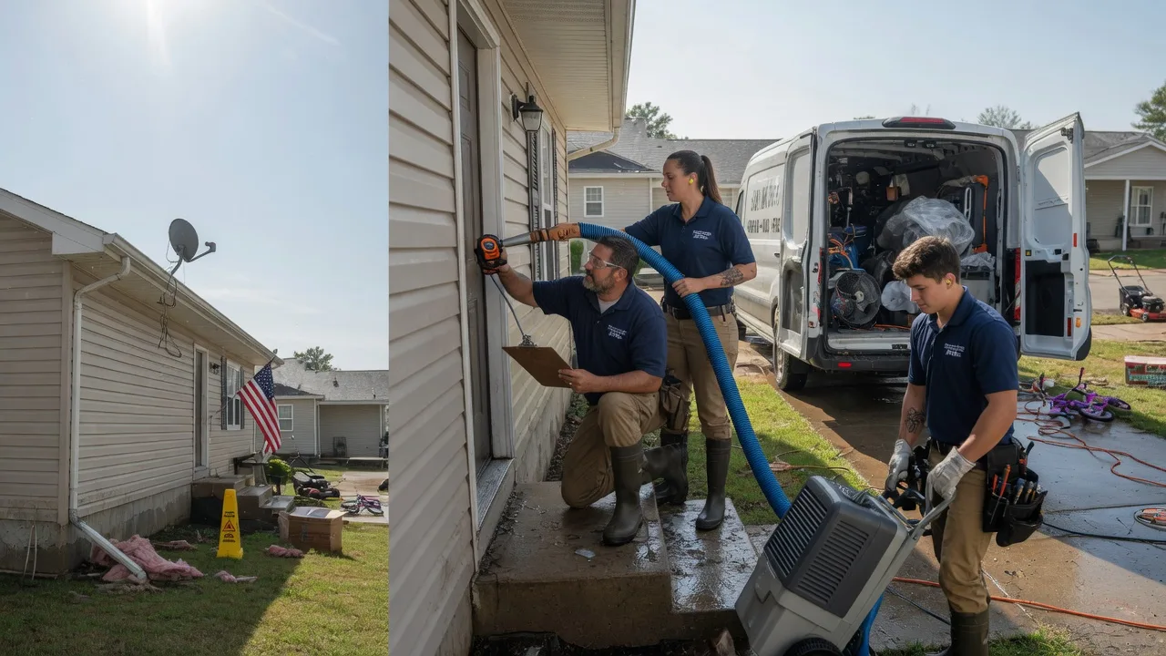 Ceiling Water Damage Restoration in Texico, IL near me